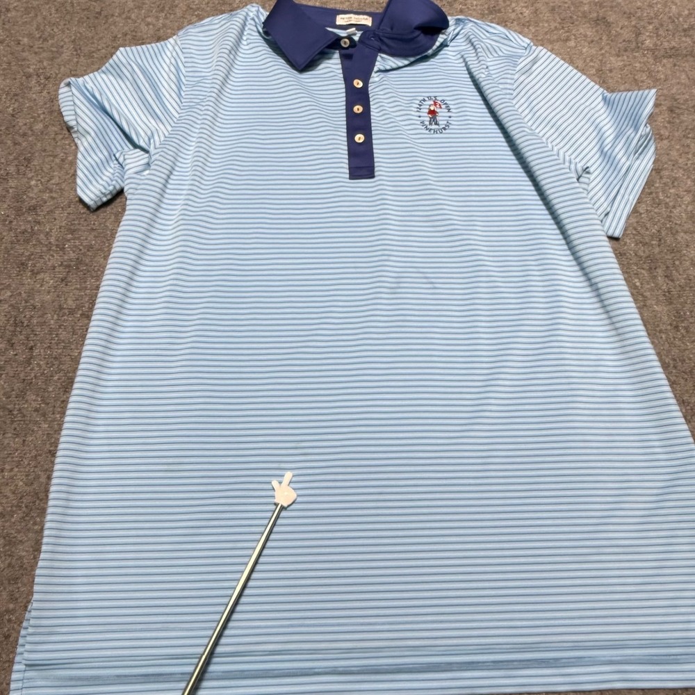 Peter Millar Summer Comfort Polo Shirt XXL Blue Pinehurst Golf 124th US Open - Picture 3 of 10